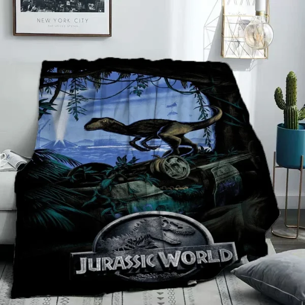 Coperta soffice J-Jurassic Park Bed Sofa Camp Nap Bedroom Decor copriletto morbido pile tessili per la casa compleanno coperta regalo di nozze 3