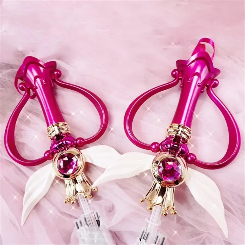 Sailor Magic Moon Stick ombrello Rain Gear trasparente Sailormoon Paraguas per le donne ragazze bambini regalo ombrello luminoso 2