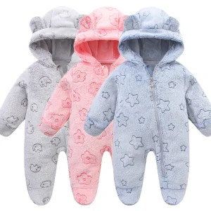 Morbidi vestiti per neonati Flanella Autunno Inverno Neonati maschi Ragazze Tuta Cartoon Neonato Tuta Pagliaccetti caldi per neonati 0-12M 1