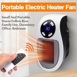 Riscaldatore portatile Riscaldatore elettrico Plug in Riscaldatore da parete Elettrodomestico Stufa di riscaldamento Mini radiatore Scaldino remoto Macchina 500W 1