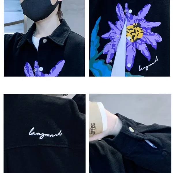 Camicia a maniche lunghe da ragazzo Età 4-14 anni Bambino Autunno Disegno classico Giacca floreale Camicia da bambino Abbigliamento da esterno Tween Cappotto moda casual 6
