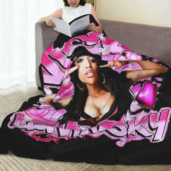 Retro Nicki Lewinsky coperte Nicki Minaj flanella divertente coperta traspirante per la casa ristorante primavera autunno 3