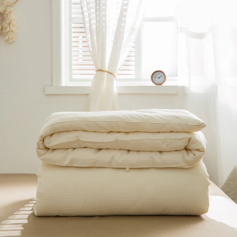 Trapunta in tessuto 100% cotone, trapunta, trapunta, imbottitura in fibra di soia 6