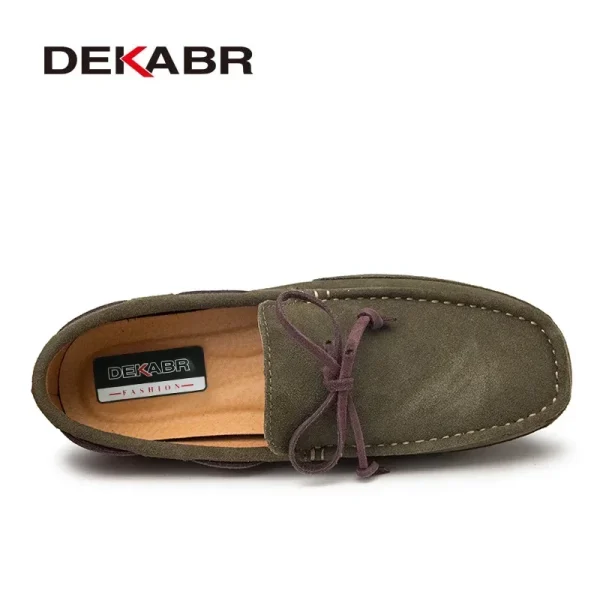 DEKABR Scarpe da uomo in vera pelle di marca di lusso Casual Slip On Mocassini formali da uomo Mocassini Scarpe da guida maschili Mocassini caldi 2