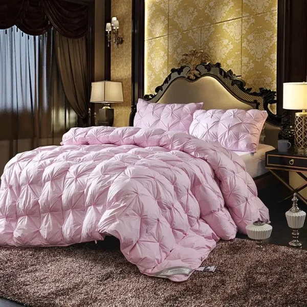 Piumino morbido in piuma d'oca Coperta di lusso King Queen Dimensioni doppie Piumino per biancheria da letto Trapunta super calda a forma di pane 2