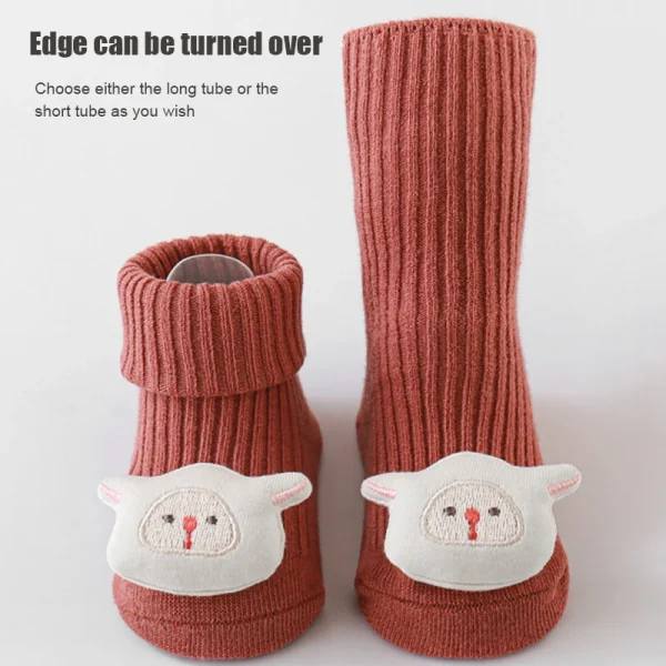 Calzini da pavimento per neonati Calzini antiscivolo per bambini con design a cartoni animati Calzini anti-impugnatura Calzini per bambini Calzini per bambini 6