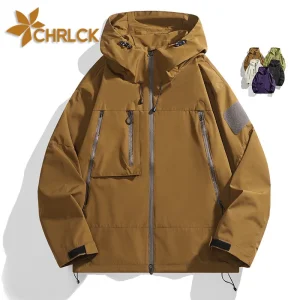 CHRLCK Unisex Outdoor giacca impermeabile giacca a vento cappotto autunno traspirante pesca campeggio giacche antivento uomo donna abbigliamento 1