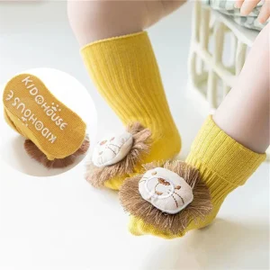 Simpatico cartone animato Leoni Calzini per bambini per ragazzo Ragazza Primavera Morbido cotone antiscivolo Suola Neonato Calzino per bambini Autunno Calzini caldi 1
