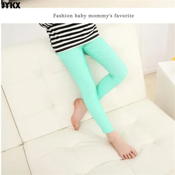 2024 Pantaloni da ragazza per bambini Primavera Autunno Pantaloni a matita elastica color caramella Leggings solidi per bambini per abbigliamento per bambini 2-11 anni 4