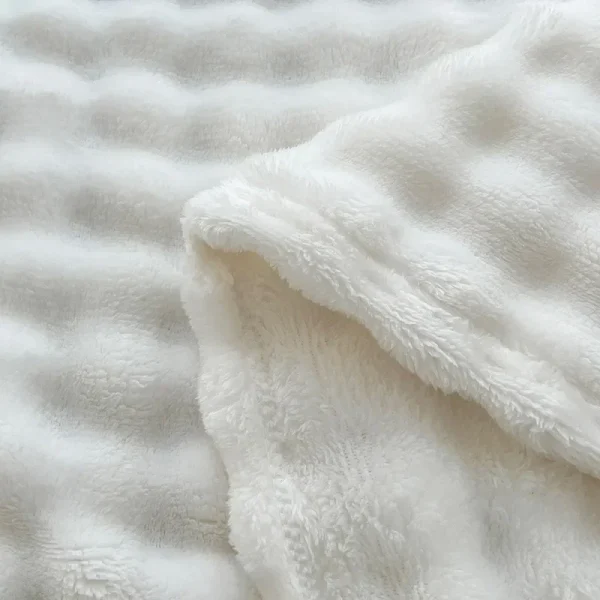 1 pezzo di lusso in finta pelliccia di coniglio coperta morbida calda coperta soffice a strisce bianche per divano pisolino da ufficio singolo doppio plaid di peluche 4