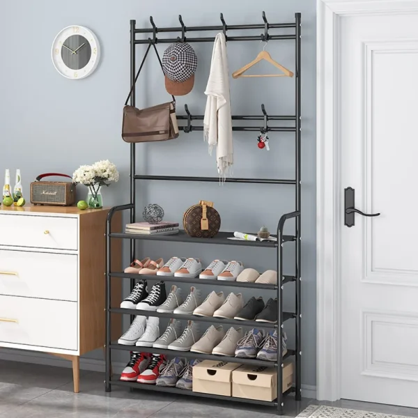 Appendiabiti Scarpiera multistrato Porta Scaffale per cappelli e scarpe fai-da-te Semplice portaoggetti per organizer da soggiorno da terra 3