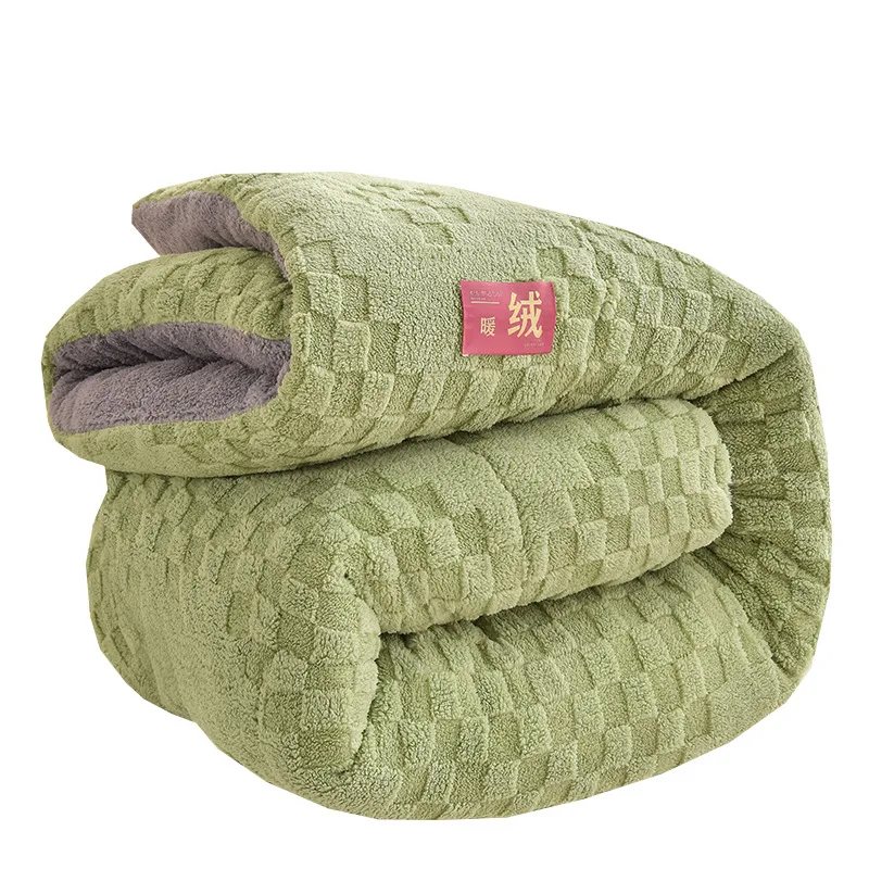 Trapunta in peluche super calda Trapunte trapuntate spesse invernali Trapunta calda in velluto double face Morbida coperta extra large 200x230 cm 4