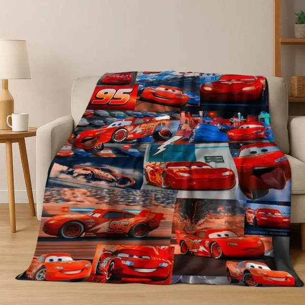 26 Style Lightning McQueen Cars Cartoon Coperta di flanella, calda e accogliente coperta morbida per la casa, camera da letto, divano letto, copertura da picnic 1