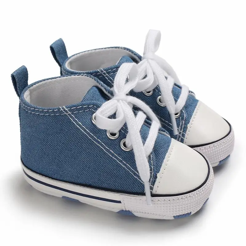 Toddler neonato First Walker Toddler suola morbida scarpe da passeggio antiscivolo scarpe da bambino ragazzi neonate scarpe da ginnastica Casual classiche in tela 6