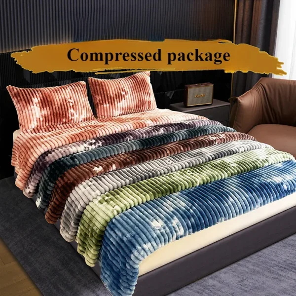 Coperta di alta qualità per letti Tintura per cravatte Manta calda Coperta singola/Queen/King in pile di flanella Thow Coperta per divano scozzese calda e spessa 1