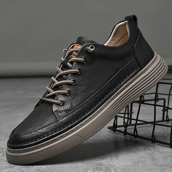 Scarpe Oxford estive in vera pelle Sneakers da esterno traspiranti Scarpe da uomo Scarpe in pelle fatte a mano Scarpe casual Scarpe da passeggio da uomo 4