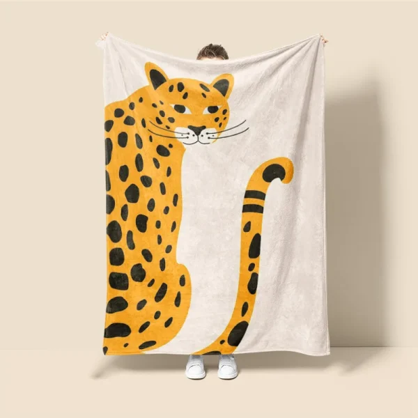 Coperta per animali astratta in stile scandinavo 150 cm x 200 cm, coperta calda per letto, coperta per pisolino da ufficio, decorazione della casa 3