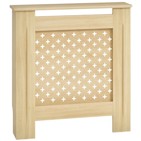 Homcom Coperture per radiatore Copertura per radiatore in MDF Copertura per radiatore per soggiorno Camera da letto Corridoio 78X19X82 cm Rovere 1
