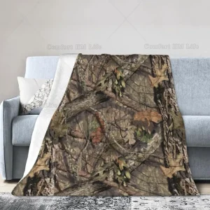 Camo caccia Camouflage Forest Throw coperta Super Soft Warm Bed coperte per divano divano Office Car Cozy flanella peluche coperta 1