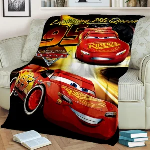 2025 nuove auto dei cartoni animati Saetta McQueen regalo morbida coperta di peluche, coperta di flanella per soggiorno camera da letto letto divano copertura bambino 1