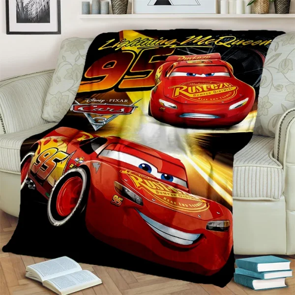 2025 nuove auto dei cartoni animati Saetta McQueen regalo morbida coperta di peluche, coperta di flanella per soggiorno camera da letto letto divano copertura bambino 1