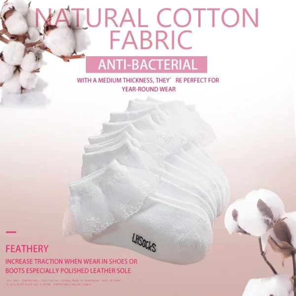 Neonate bambini calzini pizzo volant principessa maglia bambini caviglia corto cotone traspirante bianco bambino bambino calzino da ballo 2024 nuovo 3