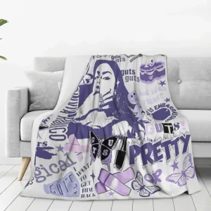 Olivia Vampire Rodrigos Coperta acida Coperta morbida e calda di qualità Autunno Decorativo Decorazioni per la casa Copriletto di tendenza di strada 1