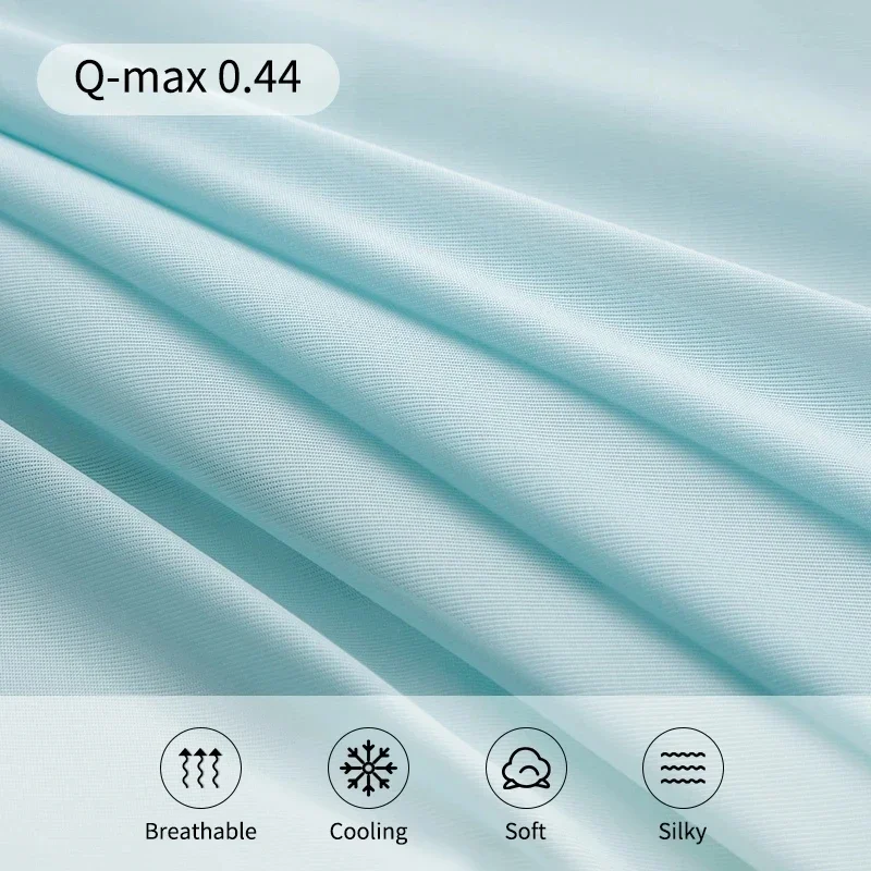 Coperta rinfrescante per letto trapunta estiva raffreddata leggera con aria condizionata setosa con tessuto doppio freddo e rinfrescante 4