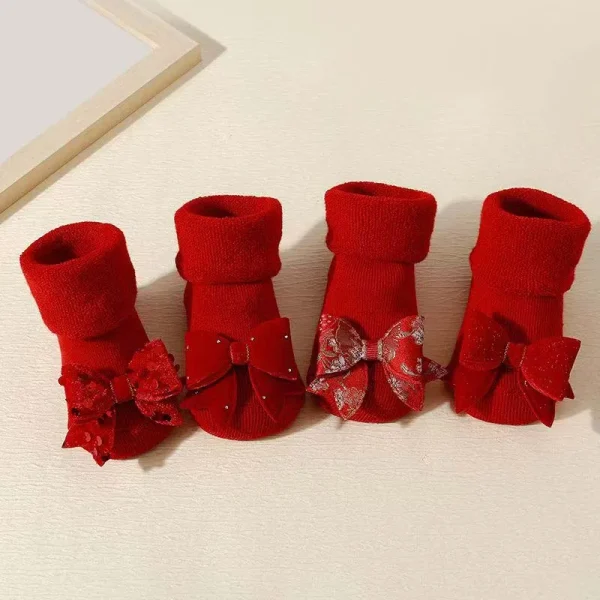 Nuovi calzini rossi per bambini autunno/inverno 1