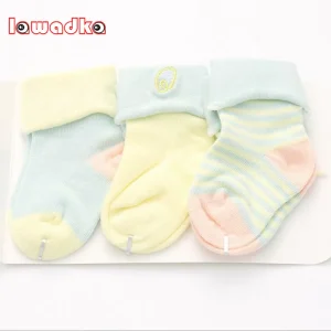 6 Pezzi/lottp = 3Pairs calze di Cotone A Righe New Born Baby Calzini E Calzettoni Delle Ragazze e Dei Ragazzi Breve Calzini E Calzettoni Stile di Primavera 1