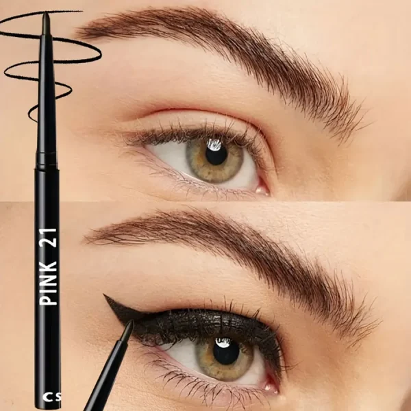 Confezione da 5 matite eyeliner nere impermeabili e resistenti al sudore: a lunga durata, a prova di sbavature per il trucco degli occhi audace, formula EasyGlide per Perf 3