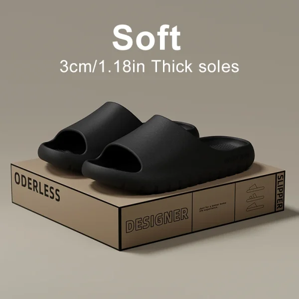Pantofole da donna antiscivolo suola spessa scarpe da uomo outdoor indoor diapositive alla moda aria minimalista comodi sandali da spiaggia per coppie 3