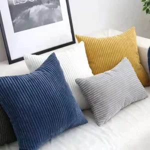 Fodera per cuscino in tessuto di velluto a coste a righe tinta unita 45/50/60CM Decorazione divano letto Federa classica semplice NPCJC-C 1