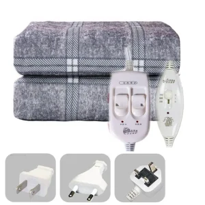 Coperta elettrica Riscaldatore più spesso Scaldacorpo doppio 150 * 120 cm Coperta riscaldata Termostato Coperta di riscaldamento elettrico Riscaldamento elettrico 1