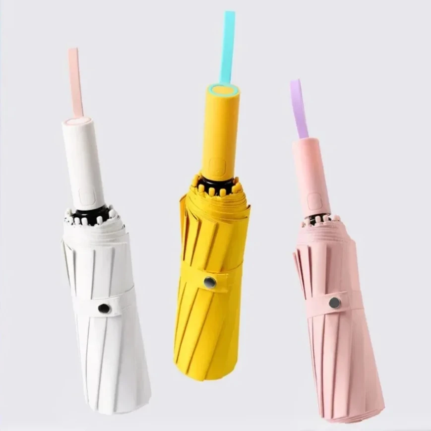 72 Bone Ombrello automatico antivento super resistente Ombrellone Protezione UV Pieghevole anti-tempesta Attrezzatura antipioggia inversa di grandi dimensioni 4