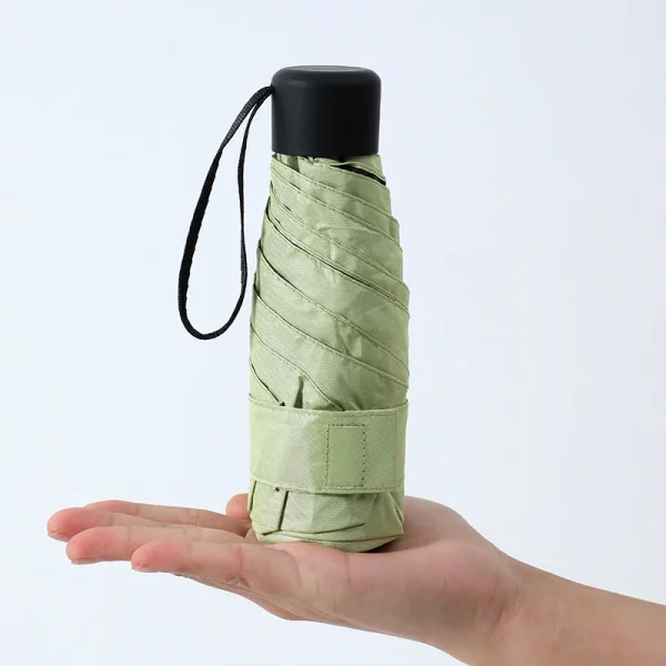 Ombrello pieghevole antivento piccolo da donna ultraleggero Mini Pocket Ombrello da viaggio compatto da pioggia Ombrello per protezione solare Ombrello da esterno 2