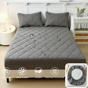 Copriletti Copriletti Lenzuola con angoli Coprimaterasso impermeabili Cuscinetti protettivi con fascia elastica per letto singolo/doppio/king/queen 1