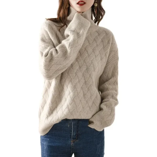 2024 nuove donne maglione allentato inverno casual chic cashmere oversize maglione spesso pullover pullover manica lunga femminile S-3XL 5