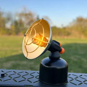 Mini riscaldatore a gas portatile Pesca all'aperto Campeggio Riscaldatore per stufa a gas butano antivento in acciaio inossidabile con scatola di immagazzinaggio 1