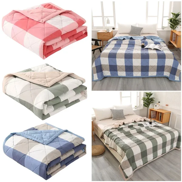 Coperta rinfrescante per letto Piumino in seta per aria condizionata Trapunta estiva leggera rinfrescante con tessuto freddo e rinfrescante a doppio lato Grado A 2
