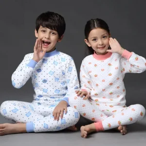 New 2023 Thermal Underwear for Children Boys Girls Thicken Warm Pajamas Set 100% Cotton Kids Winter Long John Teenage Sleepwear 1