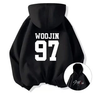 Hot Vintage Grafica Stampa Stray Kids Felpa con cappuccio Donna Uomo Casual Hip Hop Streetwear Manica lunga Pullover in pile Felpe unisex 1