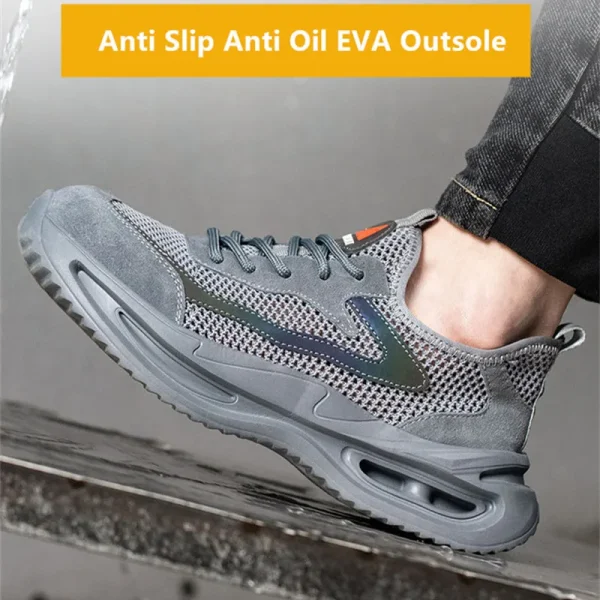 scarpe da lavoro estive traspiranti con punta in ferro scarpe antinfortunistiche antiforatura scarpe da ginnastica da lavoro per uomo scarpe antinfortunistiche leggere antiscivolo 5
