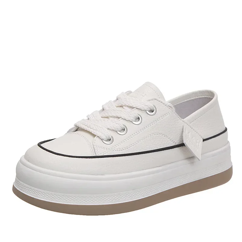 Nuova primavera autunno scarpe con suola spessa donna sneakers da passeggio casual stringate calzature da viaggio all'aperto scarpe antiscivolo Zapatos Mujer 5