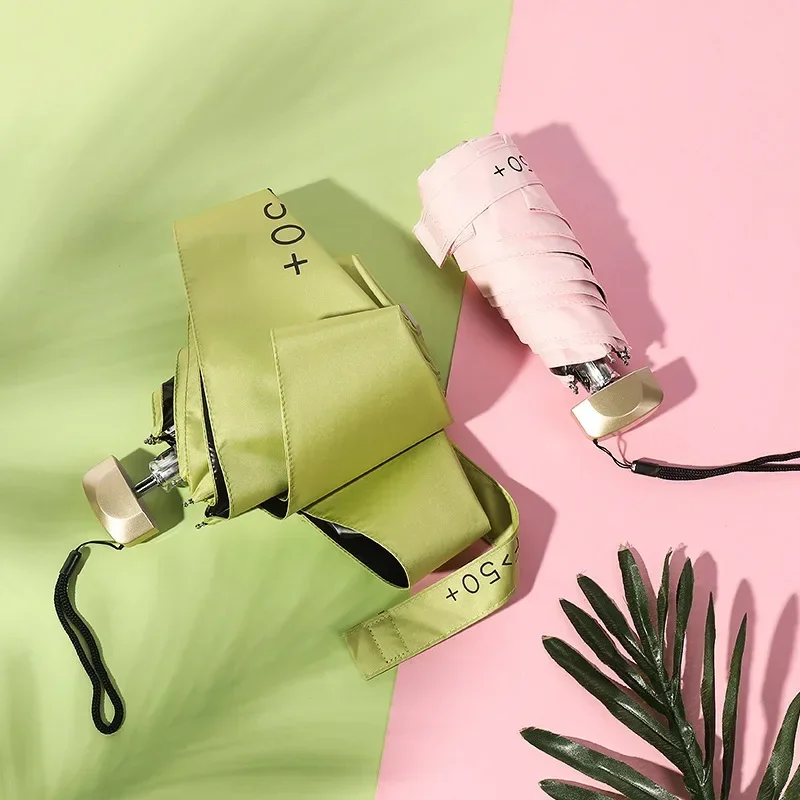 1Pc 55% di sconto Mini Ombrellone Tasca Ombrello da pioggia Vinile Pieghevole Protezione UV dai raggi ultravioletti Parasole Tasca Parasole Capsula 1