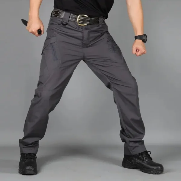 Pantaloni tattici militari Cargo da uomo Pantaloni impermeabili Pantaloni casual Pantaloni da lavoro multitasche resistenti all'usura da uomo 3