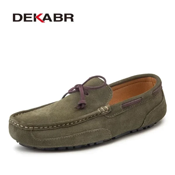 DEKABR Scarpe da uomo in vera pelle di marca di lusso Casual Slip On Mocassini formali da uomo Mocassini Scarpe da guida maschili Mocassini caldi 1
