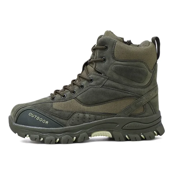Stivali invernali da uomo stivaletti in pelle da esterno scarpe da lavoro da uomo caccia Trekking campeggio alpinismo stivali di gomma Sneakers 2