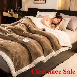 Nuovo pile di corallo Autunno Inverno Coperte calde per letto 3 strati Addensare Coperta di flanella Trapunta Trapunte morbide e confortevoli 1