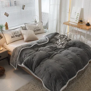 Coperte calde autunno inverno in pile corallo per letto 3 strati addensare coperta di flanella trapunta trapunte morbide e confortevoli lavabili 1
